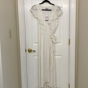 White wrap dress